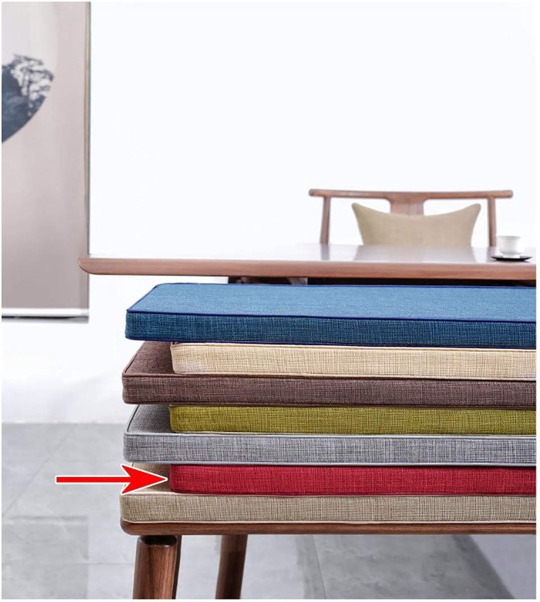 Sofa Kussen - Bankkussen Buiten - Terras Ontspannen - Waterafstotend Stof - 150x40x5 cm - Rood