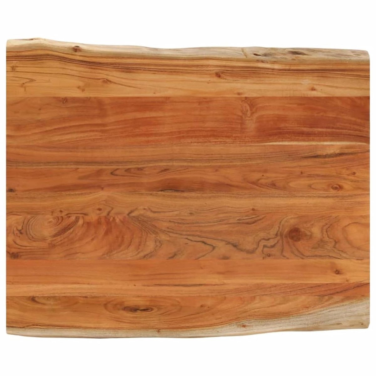 Tafelblad Acaciahout - Blad voor Bartafel - Meubels Maken - Rustieke Natuurlijke Rand - 100 x 80 cm - Natuurlijk Hout
