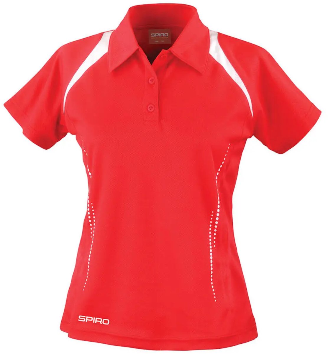 Ladies` Spiro Team Spirit Polo - Red/White - XL