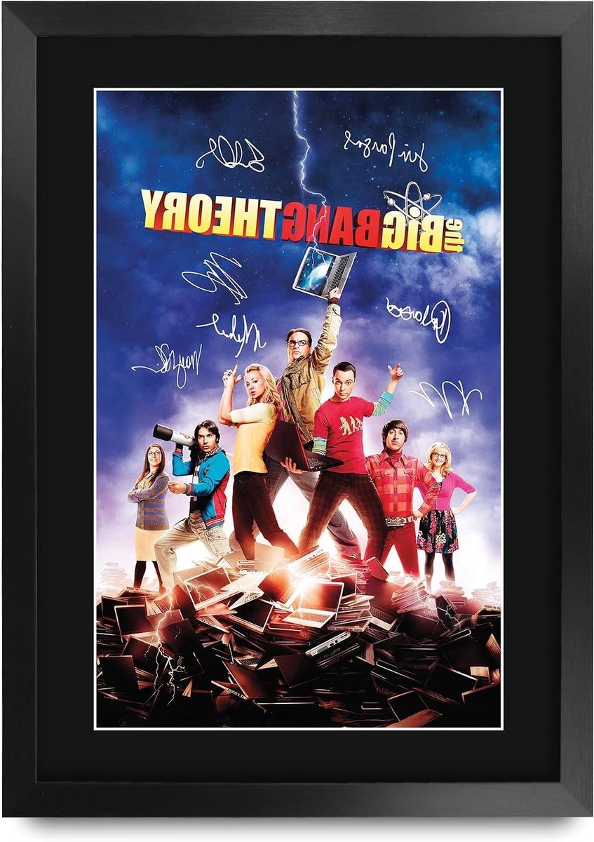 The Big Bang Theory Poster - TV Show Print Fan Memorabilia - Woonkamer Decoratie - Gesigneerde Replica Handtekening