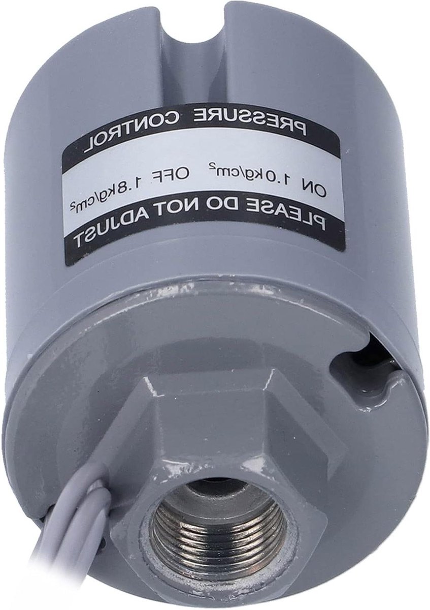Waterpomp Drukschakelaar - Boosterpompschakelaar - Automatische Waterdruk - Duurzame Zinklegering - Dubbele 3/8NPT - Zilverkleurig