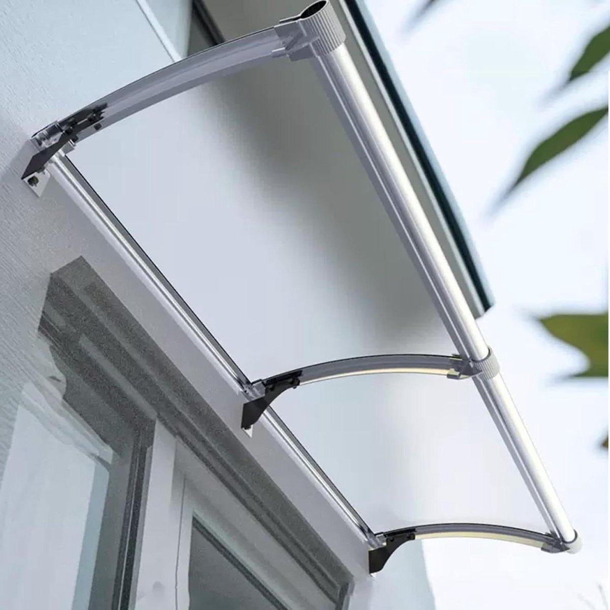 Regendak Buiten - Luifel Deur - Bescherming Tegen Regen - Polycarbonaat Plaat - 80x380cm - Transparant
