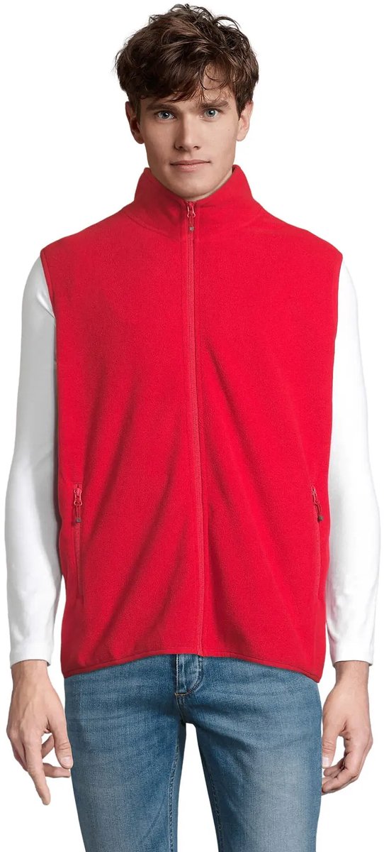 SOL'S Unisex Factor Zipped Fleece Bodywarmer L03822 - Red - 5XL