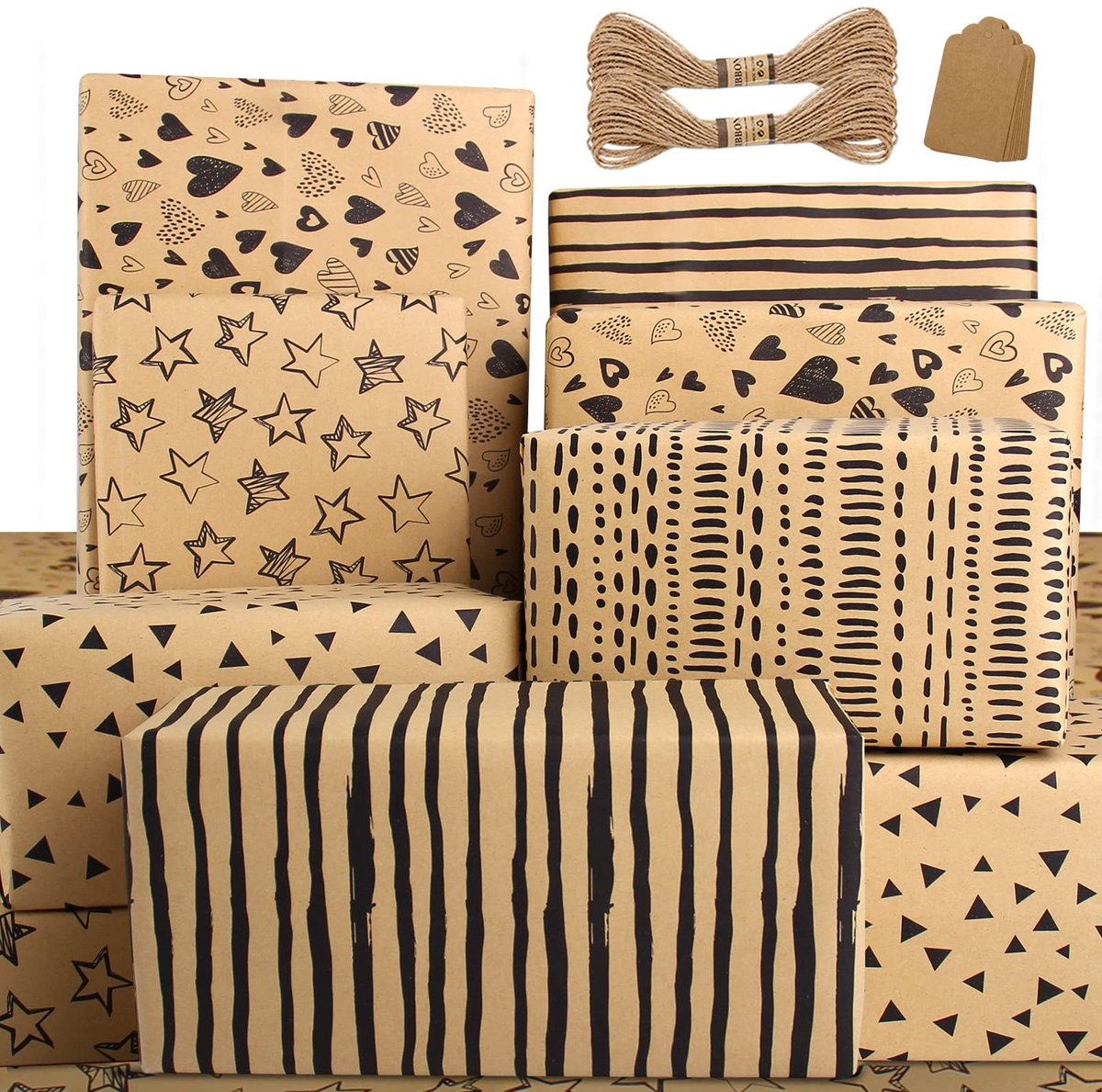 Omgoods - Cadeau Inpakpapier Set voor Verjaardagen en Feesten