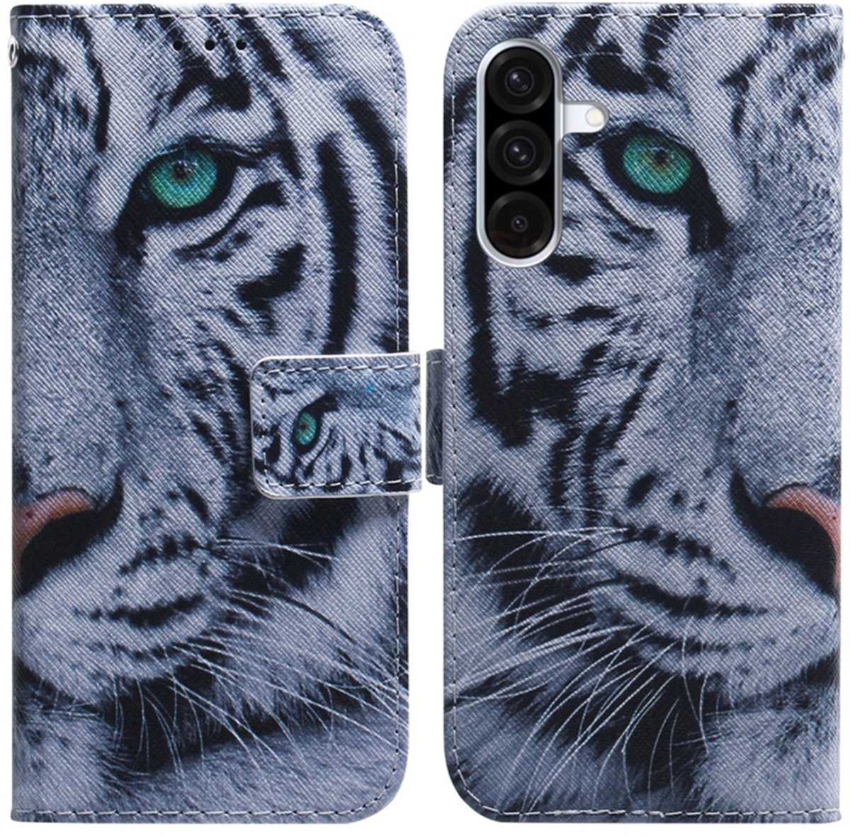 BoekCover Hoes Etui geschikt voor Samsung Galaxy A27 - Tijger