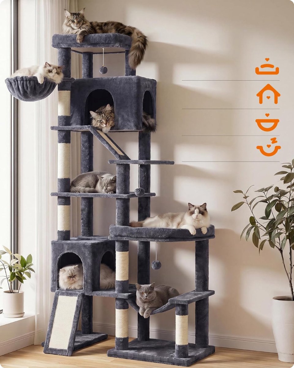 Zavio® Krabpaal Voor Grote Katten - Krabton - Kattenboom - Kattenhuis