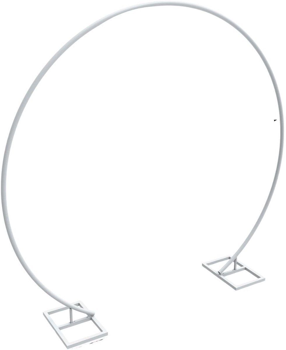 G&G ballonnenboog - Trouwboog - Bloemenboog - Decoratie - Decoratieve accessoires - Rond - 228x214cm - Metalen frame - Wit