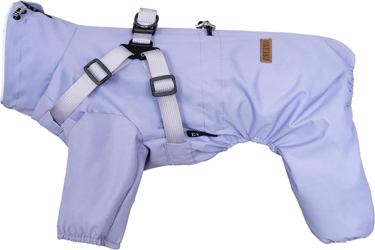 Honden Regenjas - Hondenjas Waterdicht - Buiten Wandelen - Met Ingebouwde Harnas - Maat XXXL - Paars