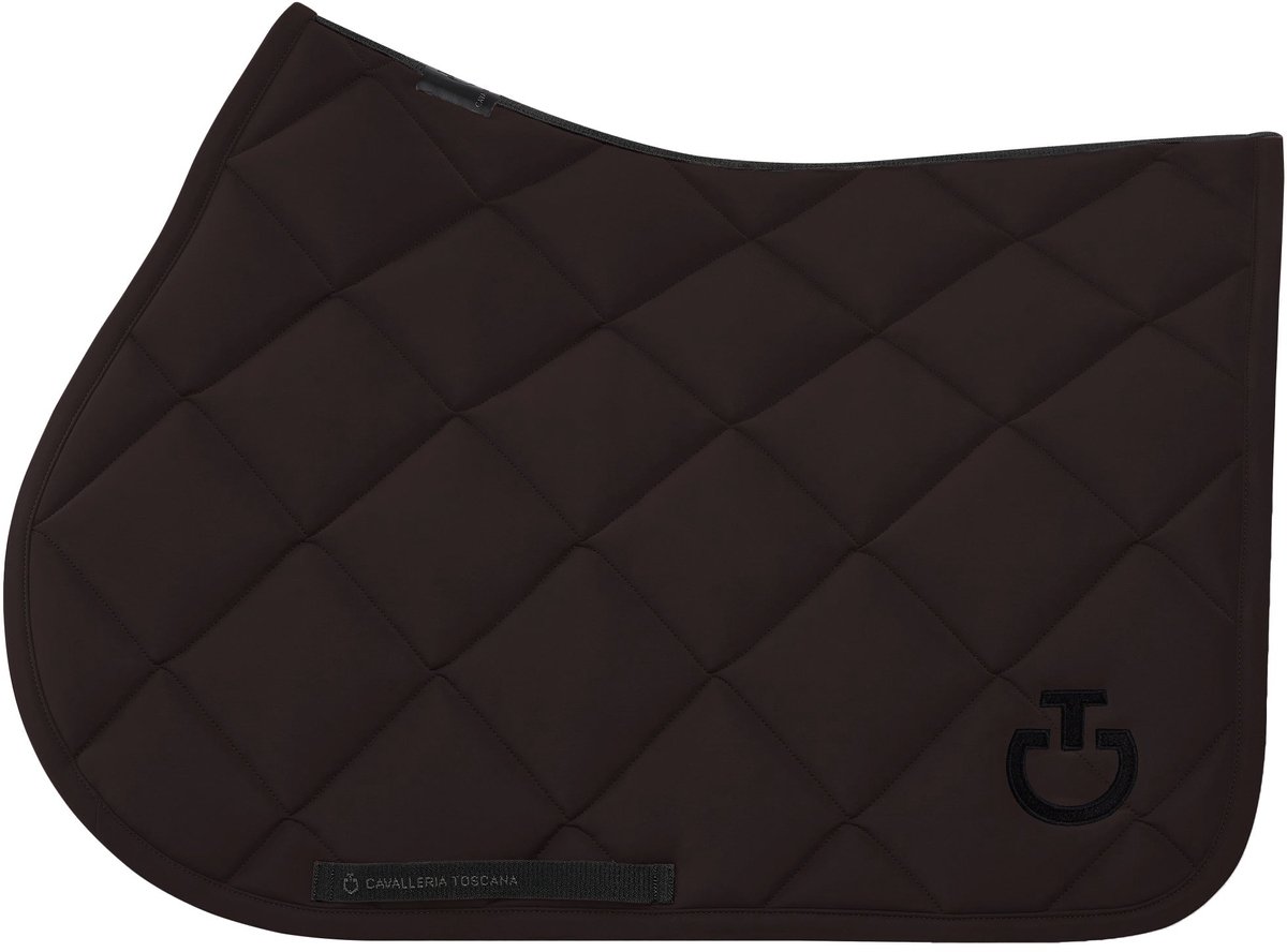 Cavalleria Toscana Diamond Quilted Jersey Zadeldek Jumping Full Espresso