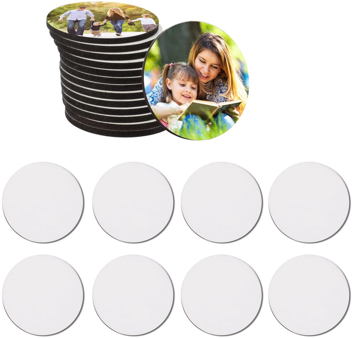 Omgoods - 16 Stuks Sublimatie Lege Fridge Magneten voor DIY Creaties
