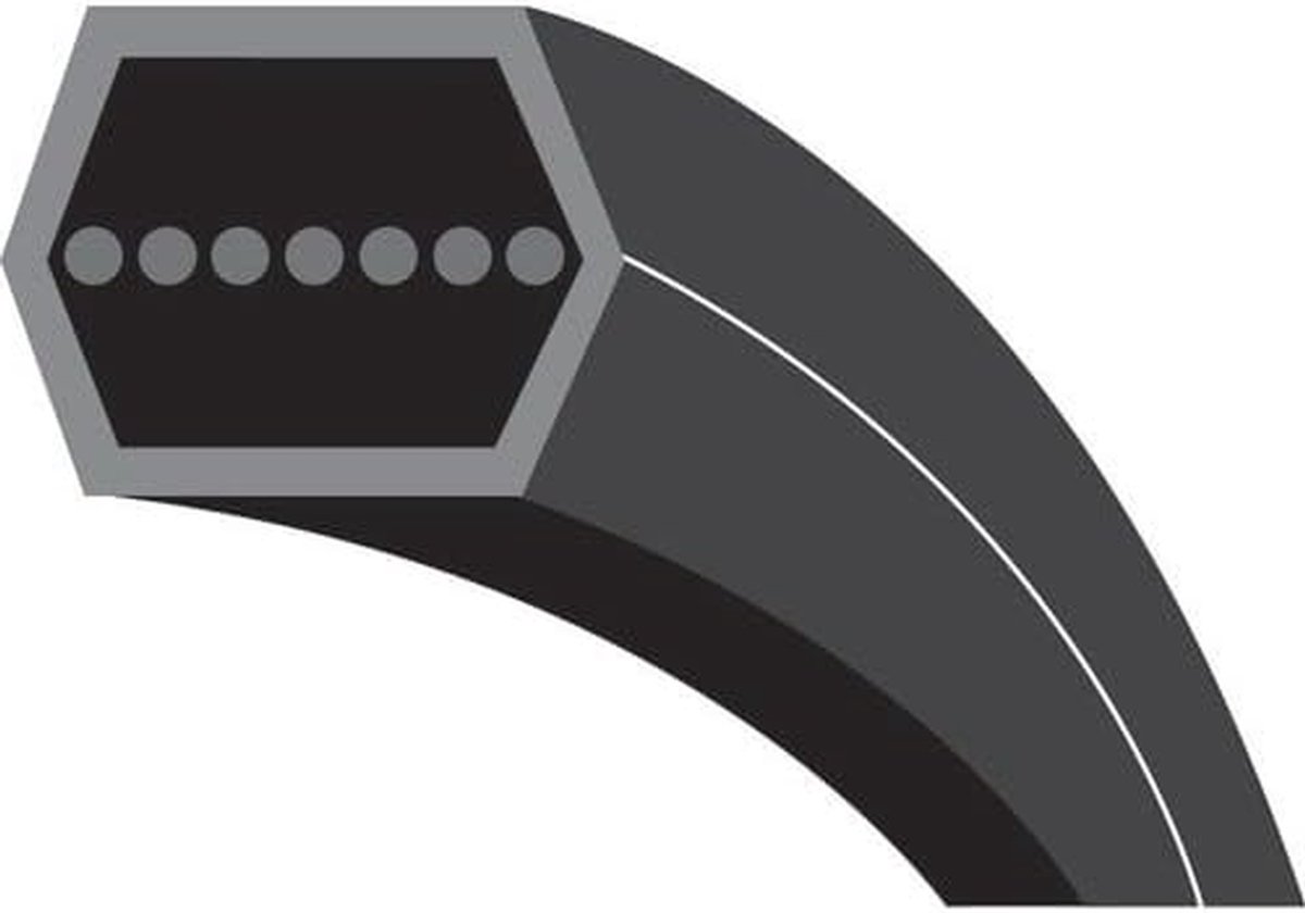 V-riem Grasmaaier - Zeskant Riem - Gazon Onderhoud - Voor Diverse Maaidekken - 1780 mm Lengte - Zwart
