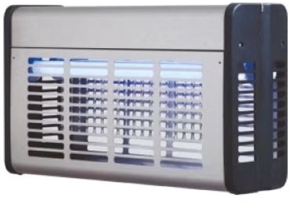 BRC Atrium 400 RVS HACCP insectenlamp, 2x 18Watt/230Volt TL-buis met lijmplaat tot 140 m2.