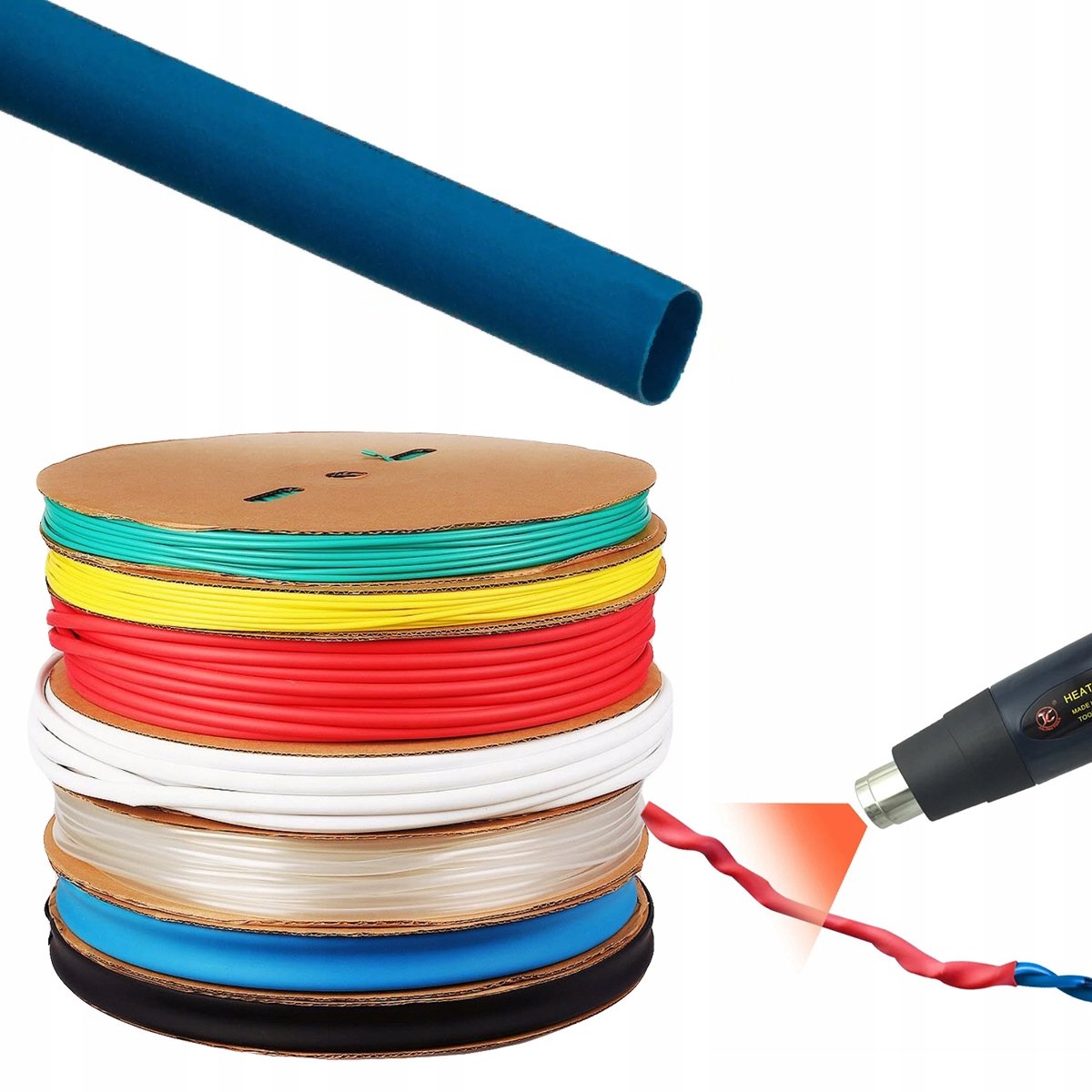 Rosfix Krimpkous Blauw 1,5mm 1m - Zelfdovend 2:1 - Krimpdiameter 0,75mm - Start 100°C, 1000V