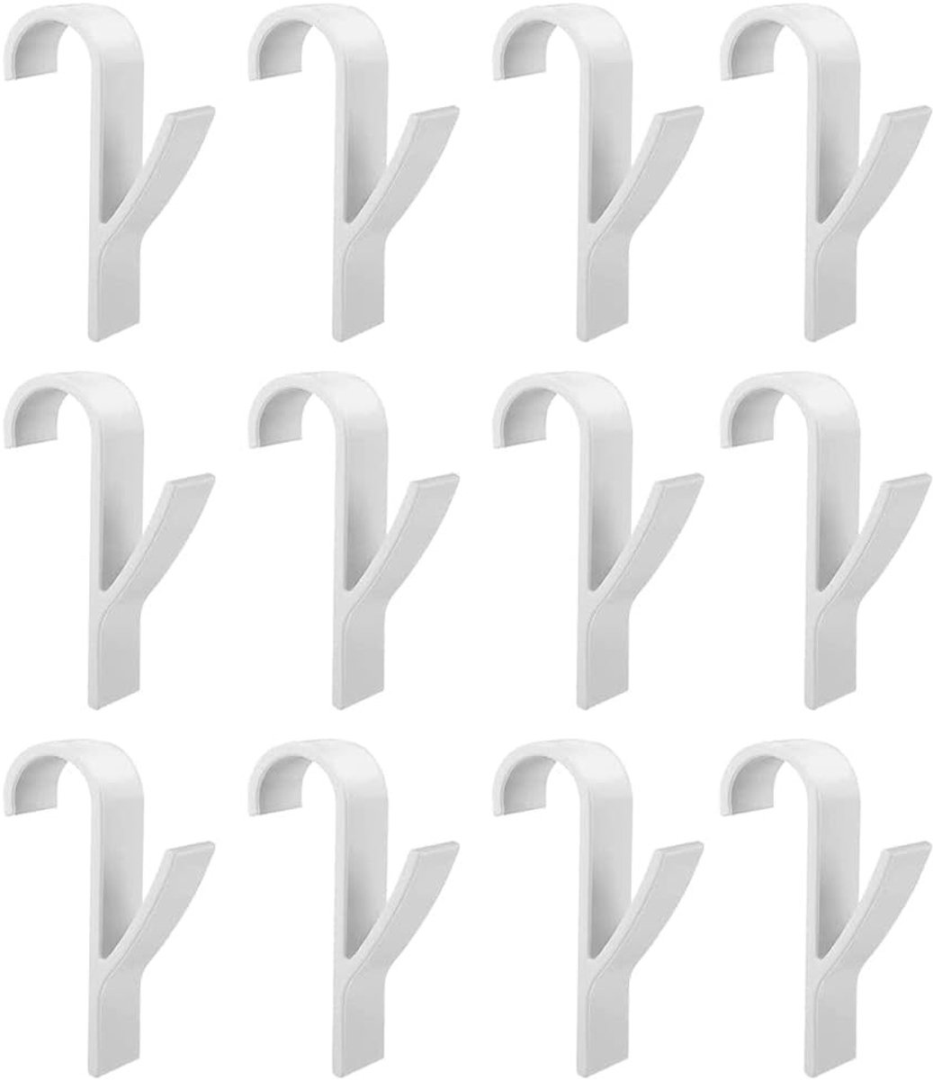 Handdoekrek voor radiator - Wit - 9,5 x 6 cm - ABS Handdoekhaken voor Ronde Radiatoren - Set van 12