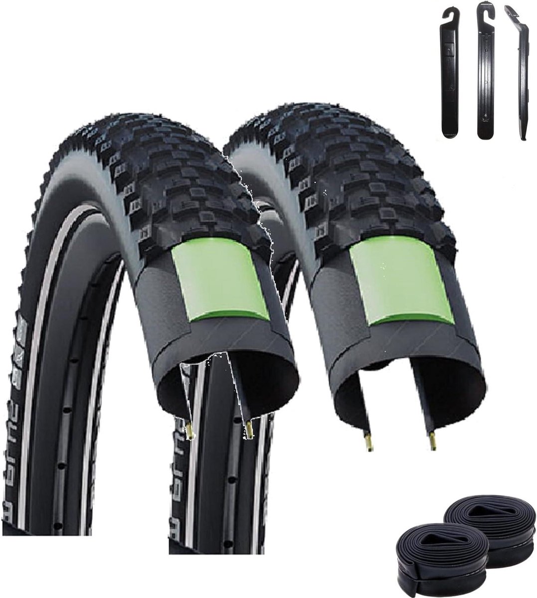 Fietsbanden en Binnenbanden - Banden Set - Fietsen - Pechbescherming - 20 inch - Zwart