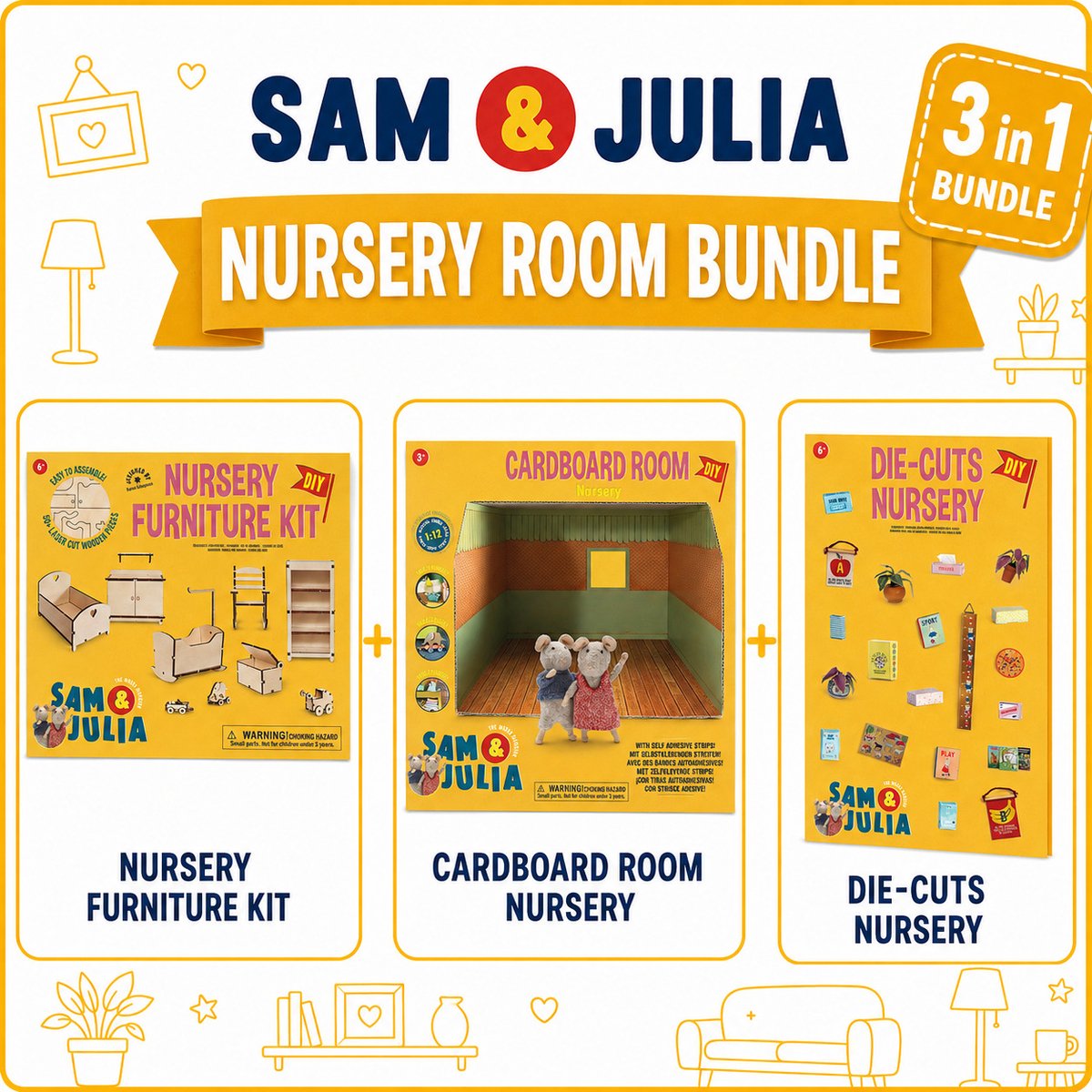 SAM AND JULIA DIY Kamer - Knutsel Je Eigen Babykamer - Bundelset