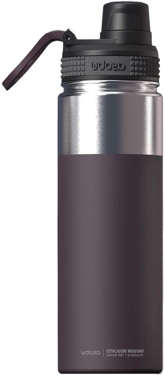 Isolerende Fles - Thermoskan Drinkfles - Hydratatie Onderweg - Dubbelwandige Isolatie - 530 ml - Bordeauxrood