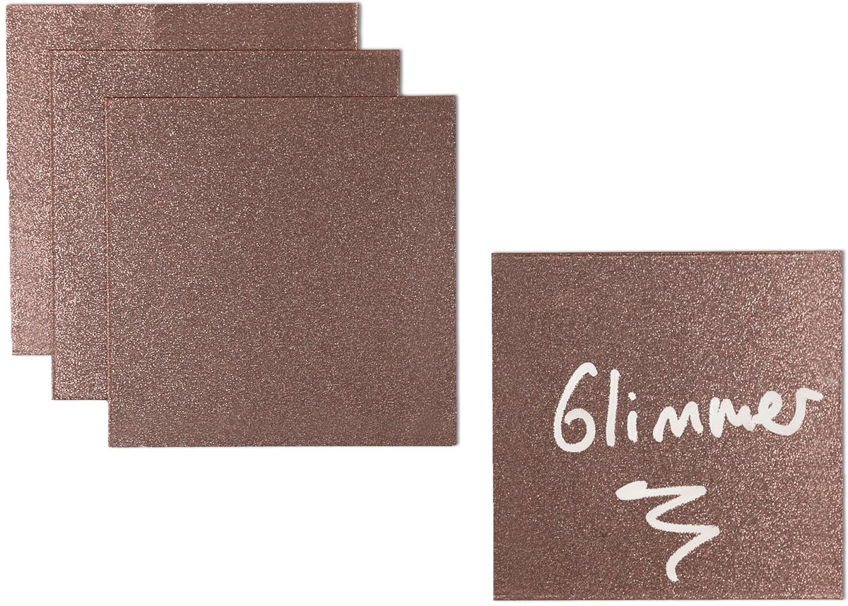 Beschrijfbare Magneetlabels Koper Metallic 9,5x9,5cm - Kamer26