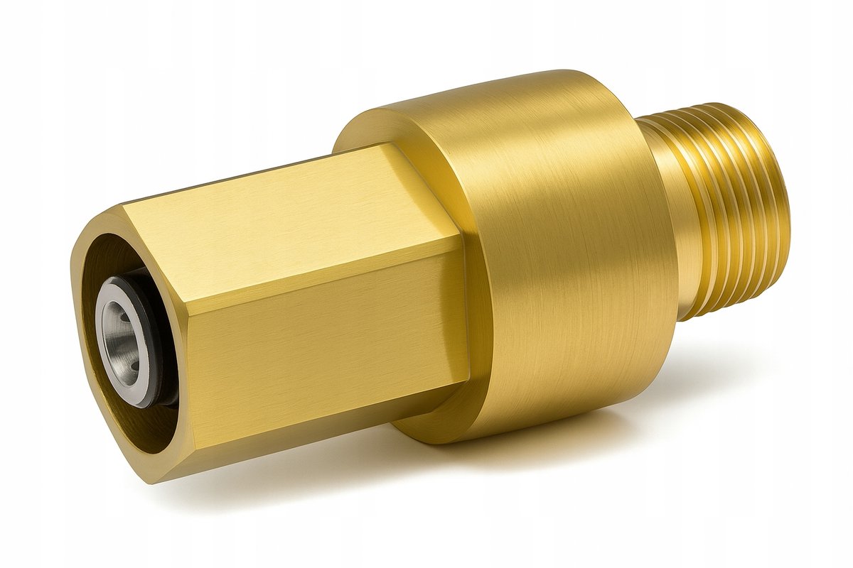 Rosfix Adapter Vervanging - Messing EasyLock M22x1,5 Pin14mm - Corrosiebestendig - Geschikt voor Kärcher