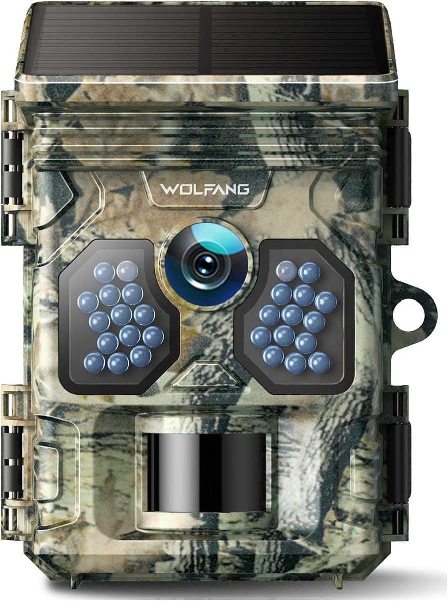 Wildcamera - Zwart - 2,7K / 48MP - Zonne-energie en Batterij - Voor Wildlife Monitoring