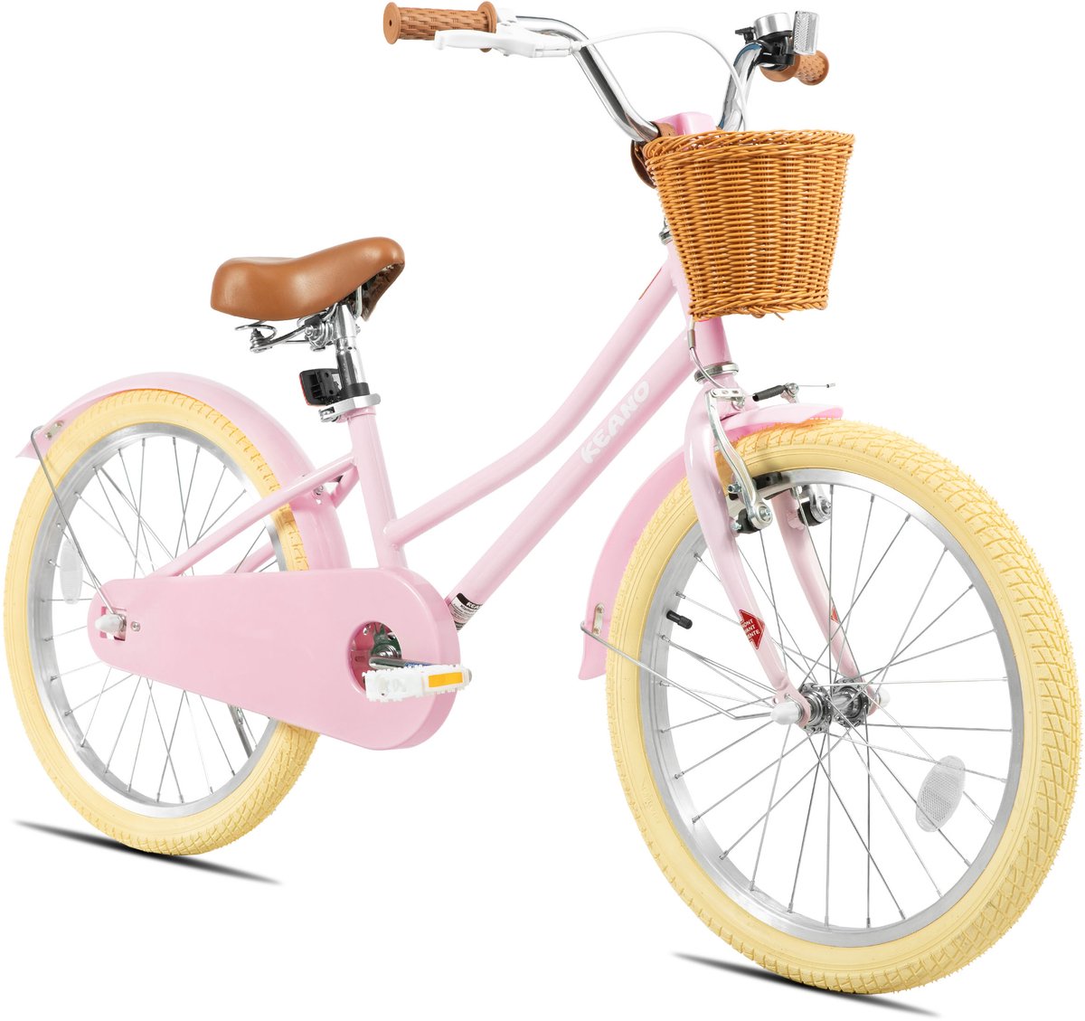 Keano 20 Inch Kinderfiets voor Meisjes 7-10 Jaar met Standaard Kinderfiets Roze