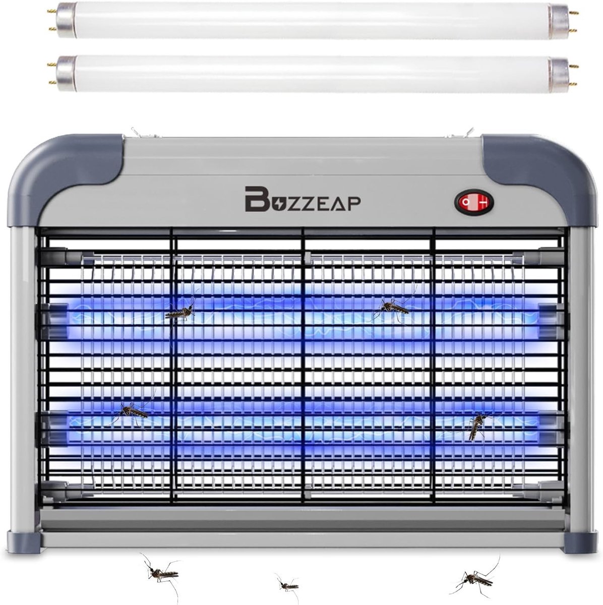 Vliegenlamp - Grijs - Elektrische muggenverdelger voor binnen - 2800 V krachtige insectenverdelger - Voor thuisgebruik