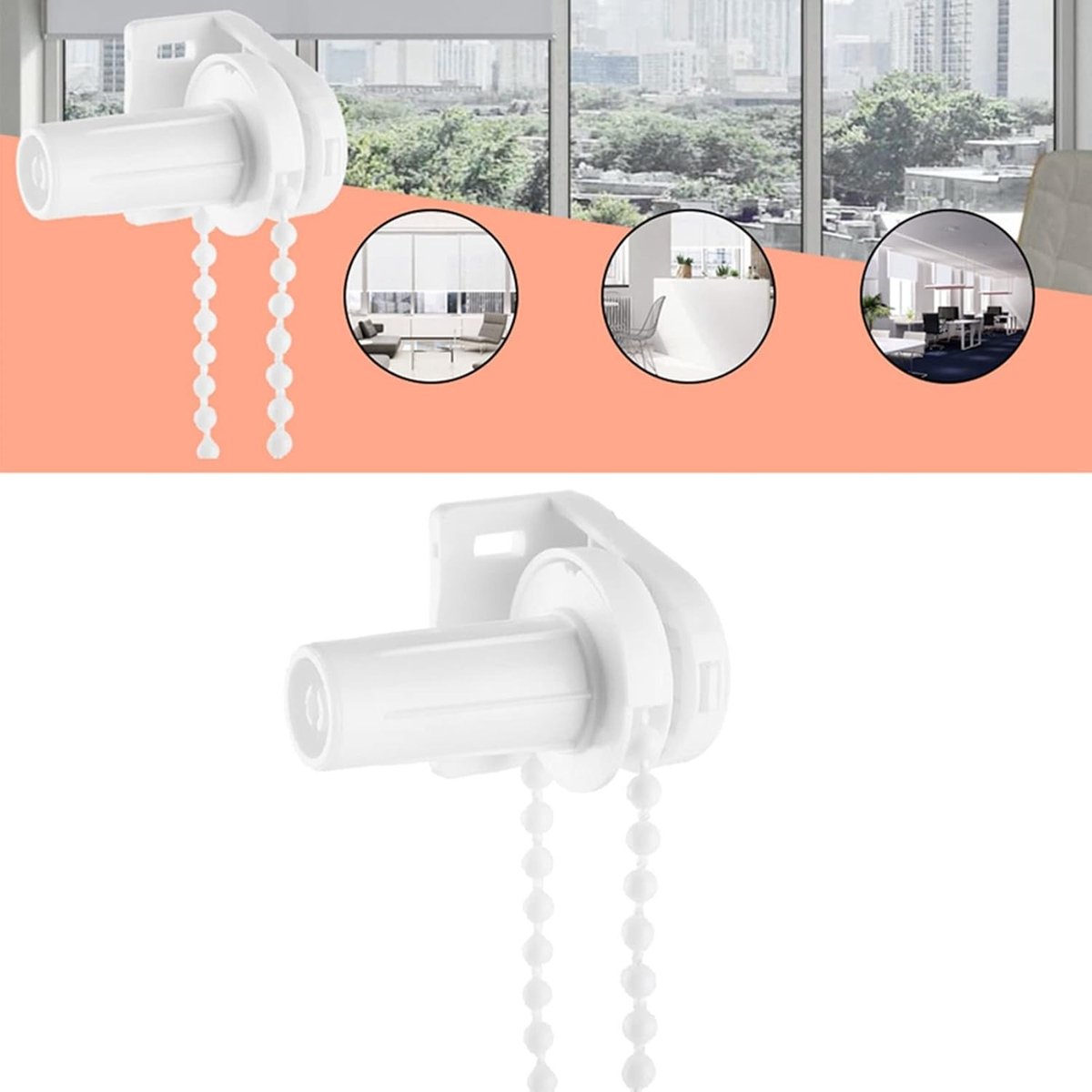 Blind roll schaduw koppeling houder met pulley ketting reparatieset voor ramen 17mm - Perfect voor verduistering en zonwering