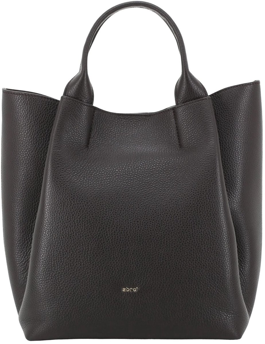 abro Leren handtas schoudertas Leather Agave Essential Shopper Dark Brown donkerbruin