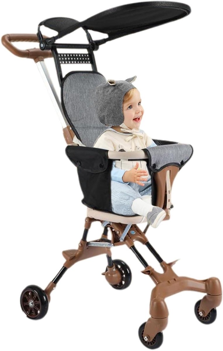 Reisbuggy Lichtgewicht - Compacte Kinderwagen - Reizen met Kinderen - Opvouwbaar en Compact - 50.3 x 43.7 x 18 cm