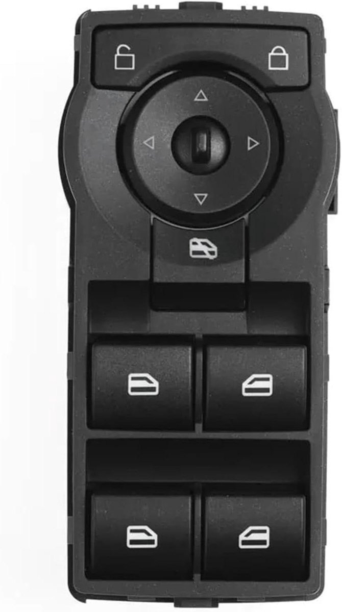 Raamschakelaar Elektrisch - Schakelaar Ruitbediening - Auto Reparatie - Plug-and-Play Installatie - 111 g - Zwart-Rood Licht