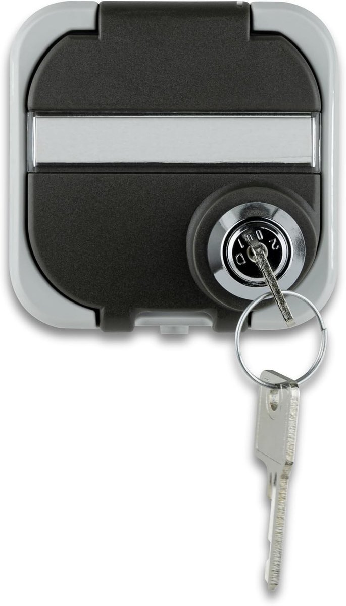Buitenstopcontact - Grijs - Steckdose - Dampdichte en Afsluitbare Contactdoos - Voor Buitengebruik