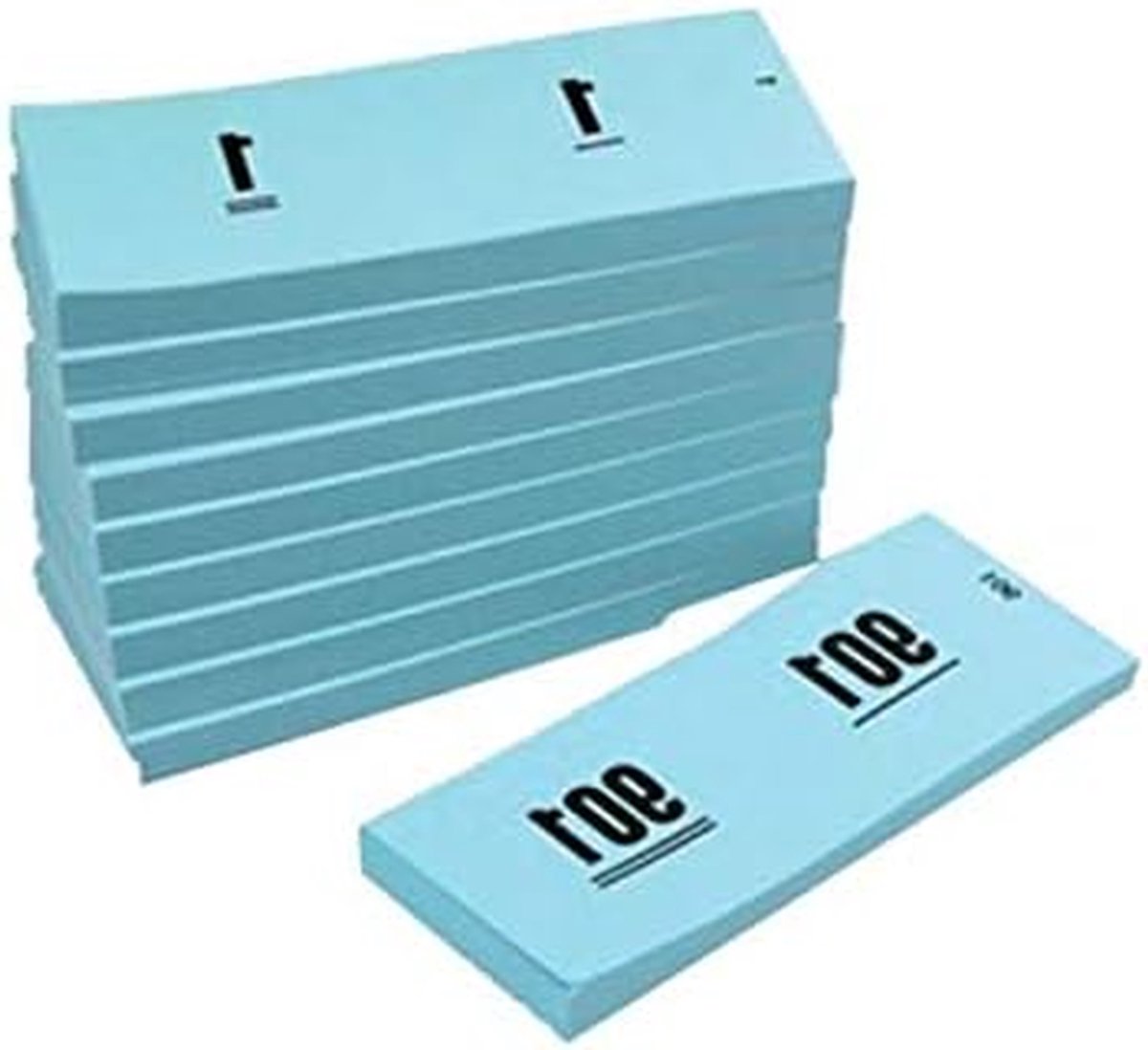 Nummerstickers - Genummerde Labels - Organiseren van Voorraad - Dubbele Kopie - 1000 Stuks - Blauw