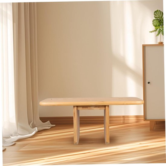 Meditatiekruk Bamboe - Yogastoel Kruk - Ontspannen Zitten - Compact Draagbaar Ontwerp - 40 x 18.4 x 17.5 cm - Lichtbruin — afbeelding 2