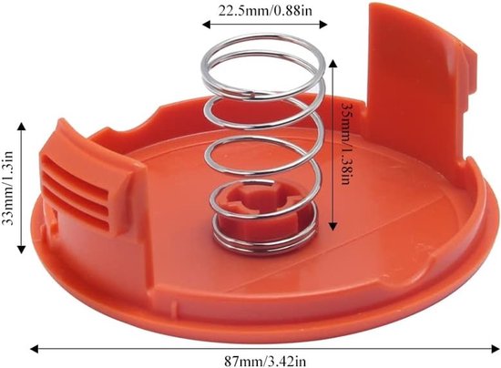 6 Stuks Kunststof Grasmaaier Spoel met Veer - Trimmer Draadspoel Vervanging en Accessoires voor Efficiënt Grasmaaien en Tuinonderhoud — afbeelding 3