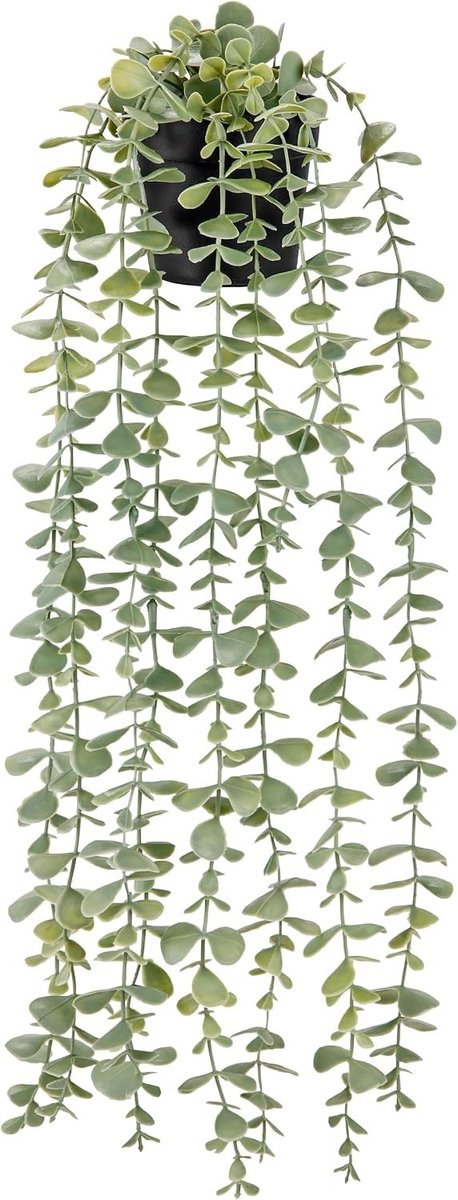 Kunstvetplanten met pot - Groen - Hangplant - Onderhoudsvrij Kunststof - Voor Binnen en Buiten