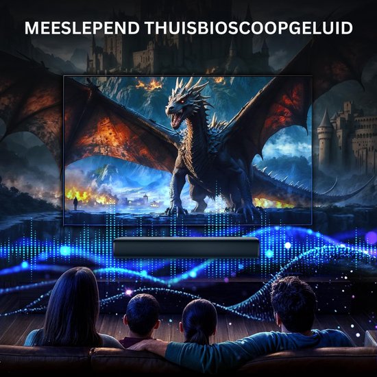 ZRNS® Soundbar met Subwoofer - Luidspreker TV/PC - Home Cinema Geluid - Wandmonteerbaar - 56 W van zrns — afbeelding 5