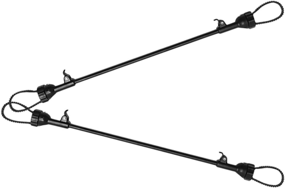 Kinderwagenconnector Dubbel - Buggyadapter Verbinding - Dubbele Kinderwagen Maken - Universeel Verstelbaar - 52 x 4 x 3 cm - Zwart