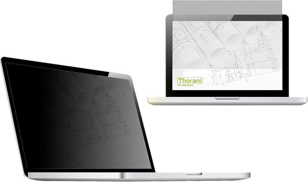 Privacyscherm voor laptop - Zelfklevende pads - 13,3 inch 16:10 (286 x 179 mm) - Premium privacyfilter met schermbescherming - Voor notebooks