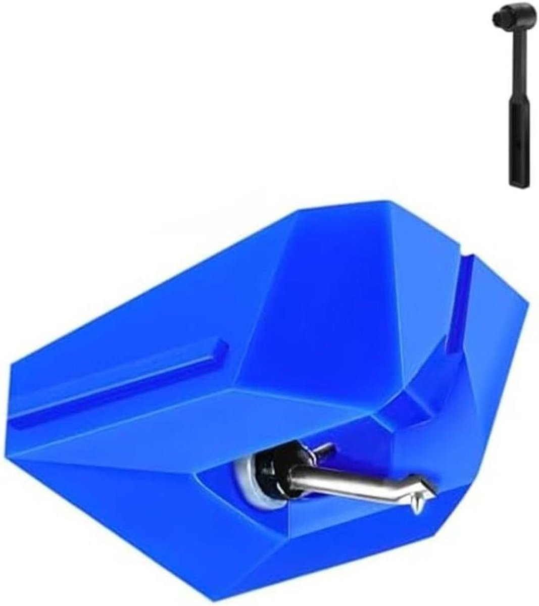 Platenspeler Naald - Vervangende Naald Stylus - Vinyl Luisteren - Elliptisch Profiel - 3 x 3 x 3 cm - Blauw