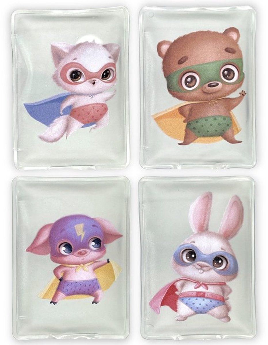 Handwarmers herbruikbaar - Set van 4 - Aangename warmte tot 55 °C - Huidvriendelijke kunststof hoes - Stijlvolle motieven - Perfect voor koude dagen - Zakwarmers