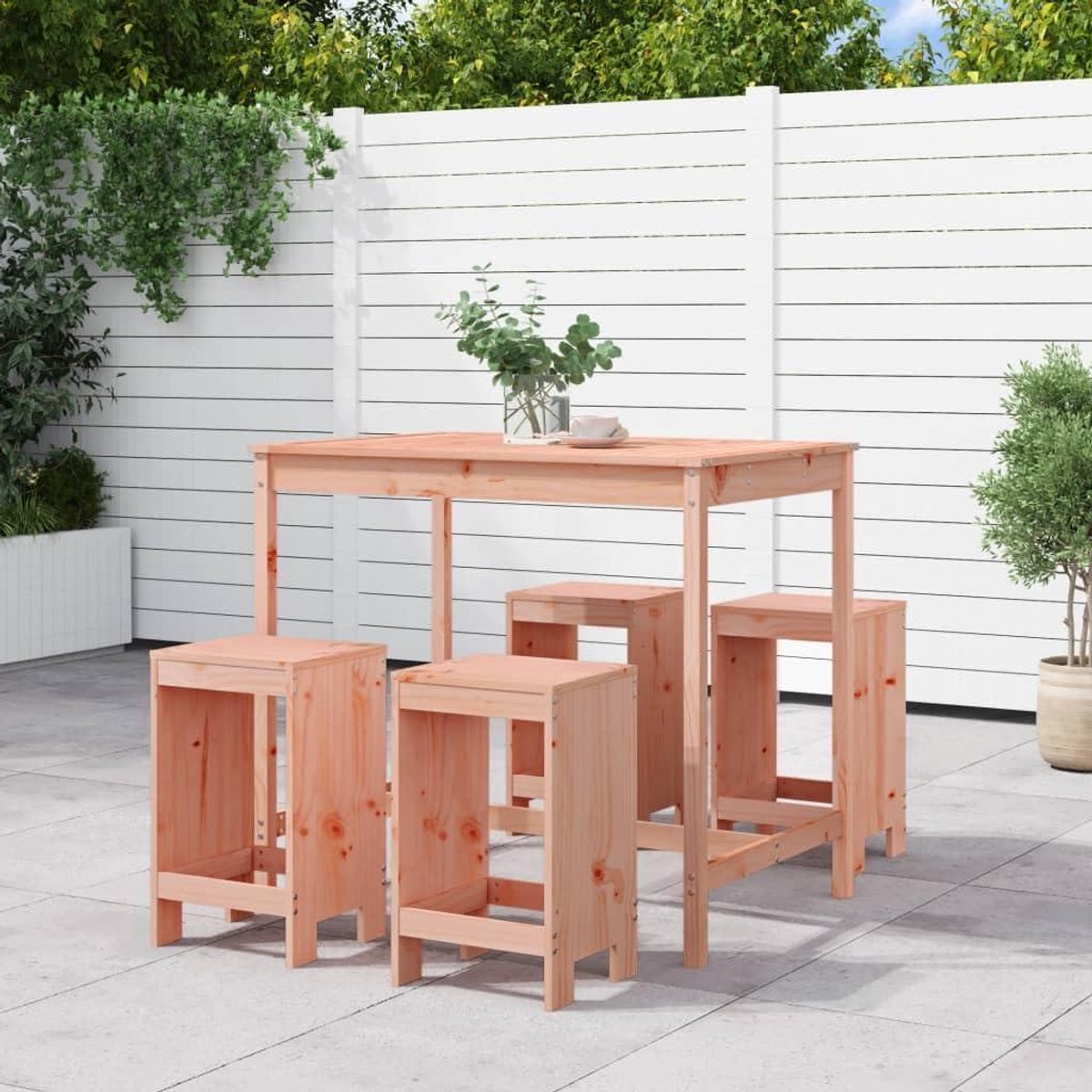 Tuinmeubelset Hout - Terrasset Balkonset - Buiten Ontspannen - Massief Douglas Hout - 121 x 82.5 x 110 cm - Bruin