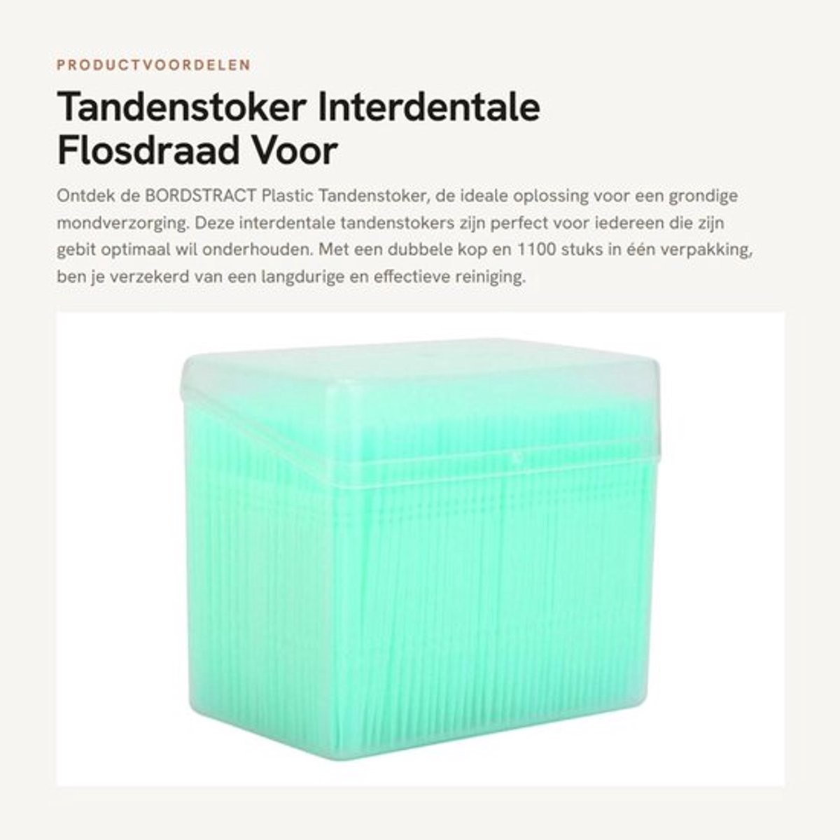 Tandenstoker - Interdentale Flosdraad - Voor effectieve mondverzorging - Groente - Wegwerpborsteltandenstok - 1100 Stuks - Geschikt voor...