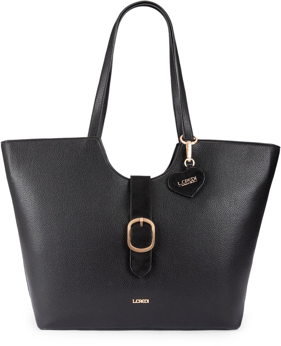 L.CREDI shopper Solenn.ai Shopper Black zwart