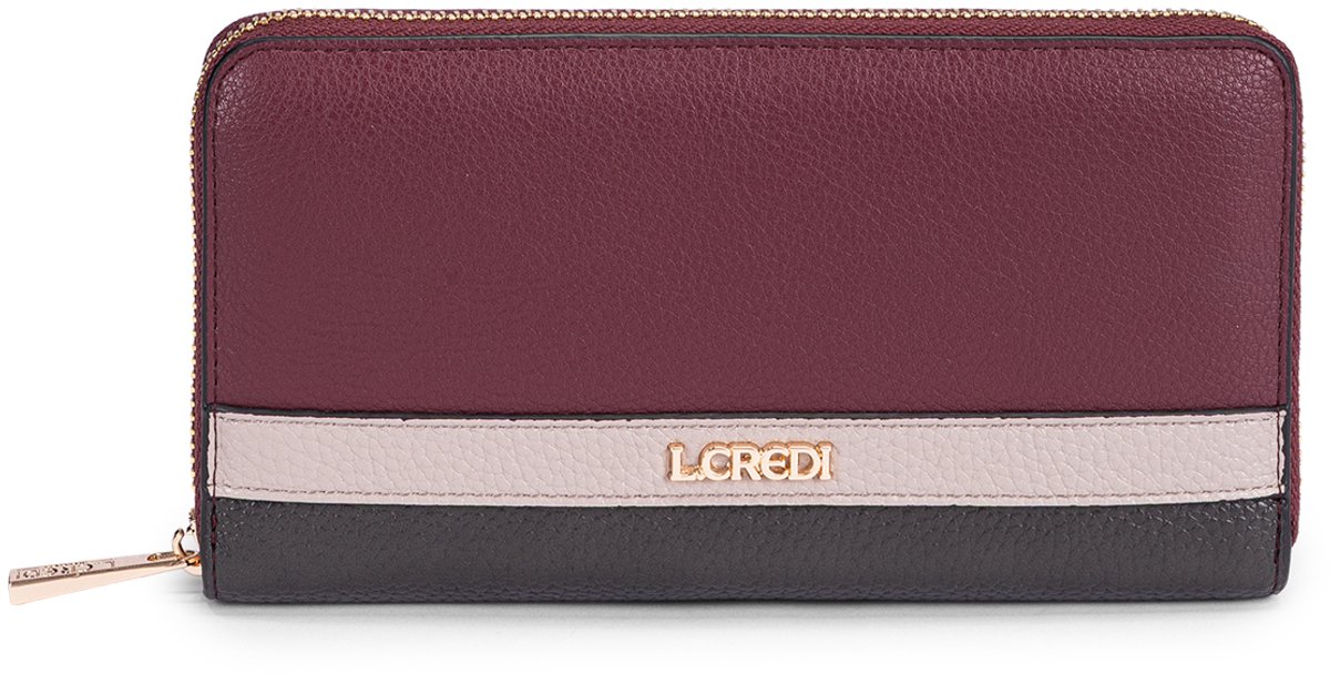 L.CREDI portemonnee Saina Zip Around Wallet Cherry Shade mix veelkleurig
