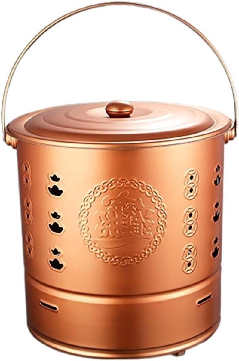 Metalen Verbrandingsoven - Vuurtoren Tuin - Tuinafval Verwerken - Roestvrij Staal - 45x42cm - Geel