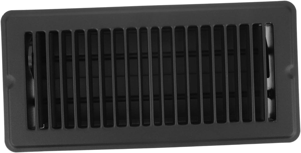 Metalen Ventilatierooster - Vloerrooster Luchtrooster - Verwarming Ventilatie - Geluidsreductie Stabiel Design - 29x14x3.3 cm - Zwart