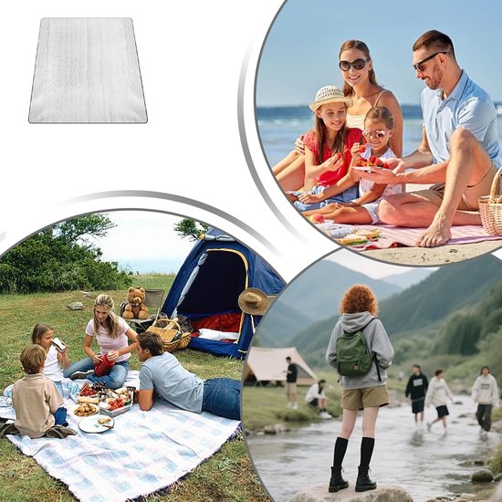 Kampeermat - Picknickmat Slaapmat - Buitenactiviteiten - Waterdicht Geïsoleerd - 200x200cm - Enkel attribuut — afbeelding 4