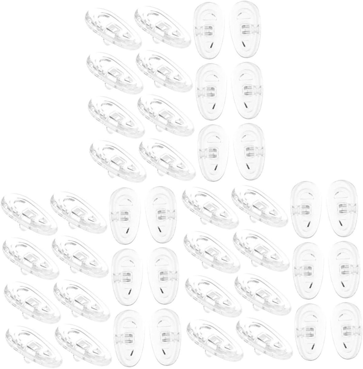 Silicone Neuspads - Brilonderdelen - Comfortabel Dragen - Zelfklevend - 60 stuks - Transparant