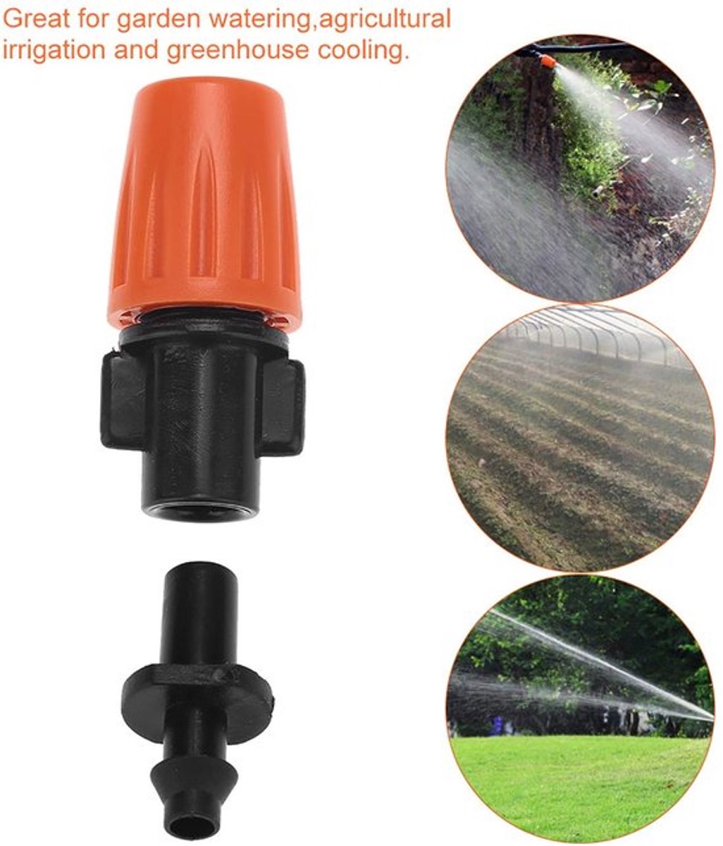 Microsprinklerkop Verstelbaar - Vernevelingsmondstuk - Tuinbewatering - Landbouwirrigatie - Kaskoeling - Hoogwaardig Kunststof - Vernevelaar