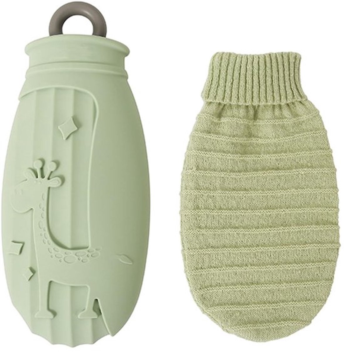 Mini Siliconen Warmwaterkruik met Hoes voor Pijnverlichting